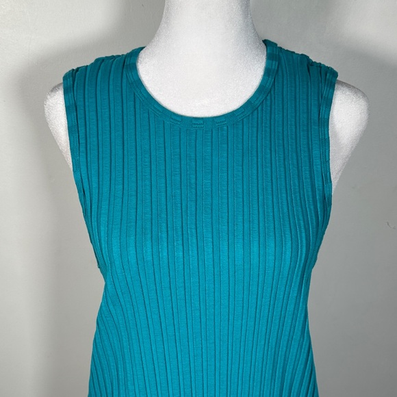 Simon Miller RIB Aukai Tunic Top Mini Dress Sleeveless Side-Slit Green Women's - Picture 9 of 14